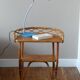 Rattan and bamboo 70's bedside