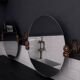 2 round mirrors made of copper alloy, 1940s-1950s