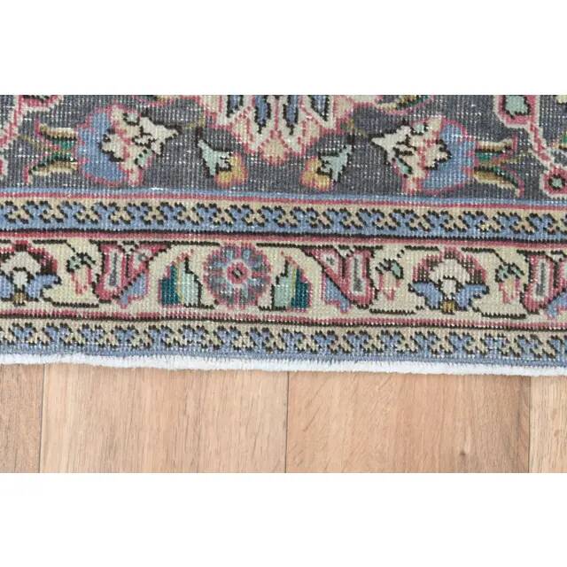 1970s Vintage Persian Handmade Wool Pink Area Rug 292x387