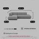AMPM Jacopo Sofa Ash Beige Velvet