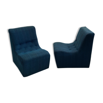 Pair of chevron fabric heaters, c.1970