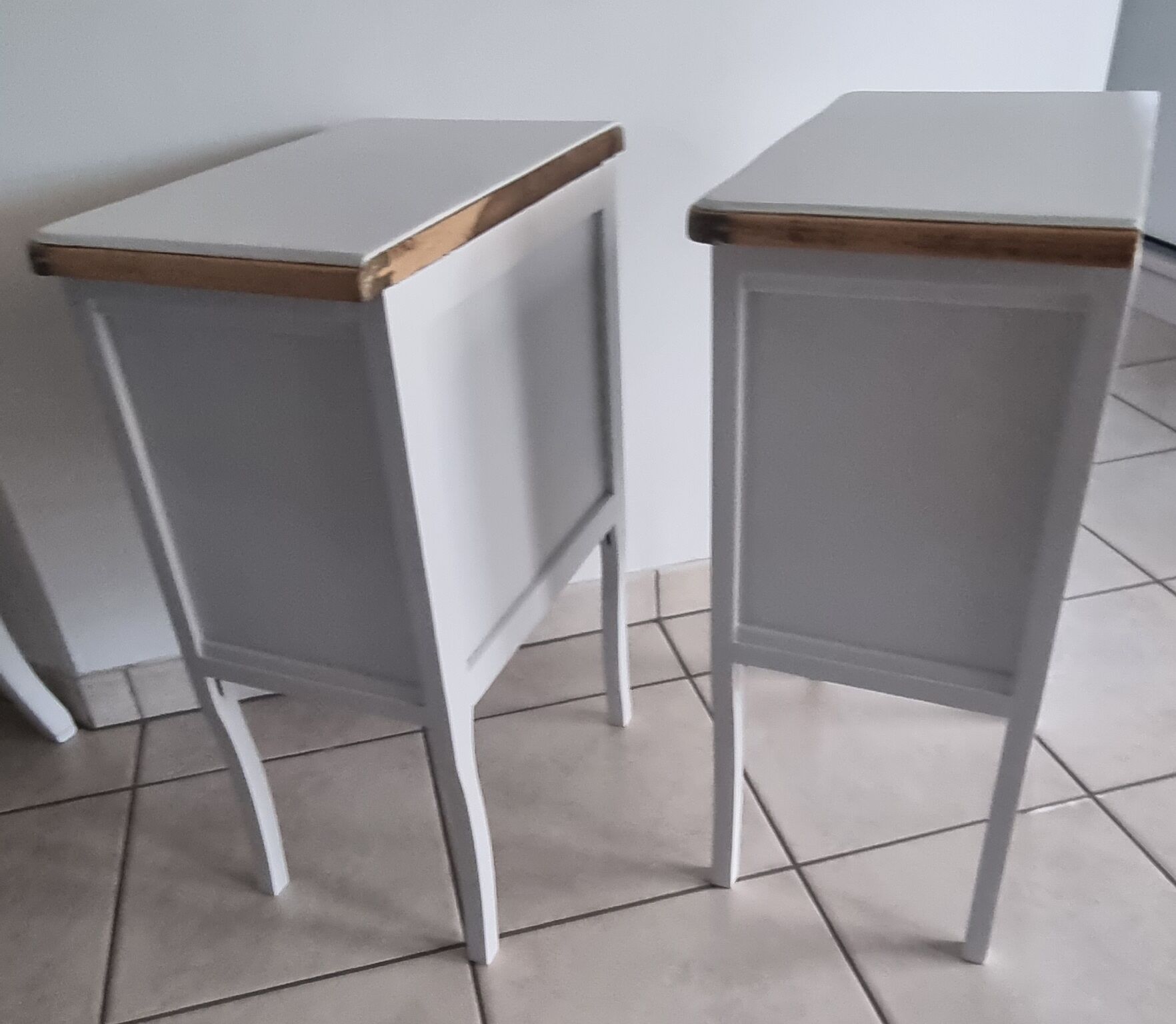 Pair of old bedside tables