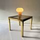 Vintage 1970s Brass Smoked Glass Side Table, Hollywood Regency, Renato Zevi
