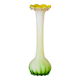 Vase en verre soufflé de Murano en forme de fleur jaune