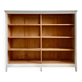 Grande armoire / bibliothèque d’école ancienne en pin massif – 1950