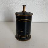 Vintage cigarette holder 1960 dispenser black and gold box - 14 cm