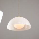 Italian Space Age Pendant in Brass and Acrylic Glass, 1970s