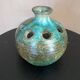 Vintage green/blue flower spike vase
