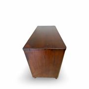 Commode en noyer burl art déco italien, années 1850.