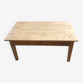 Farmhouse coffee table with drawer