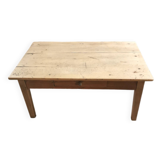 Farmhouse coffee table with drawer