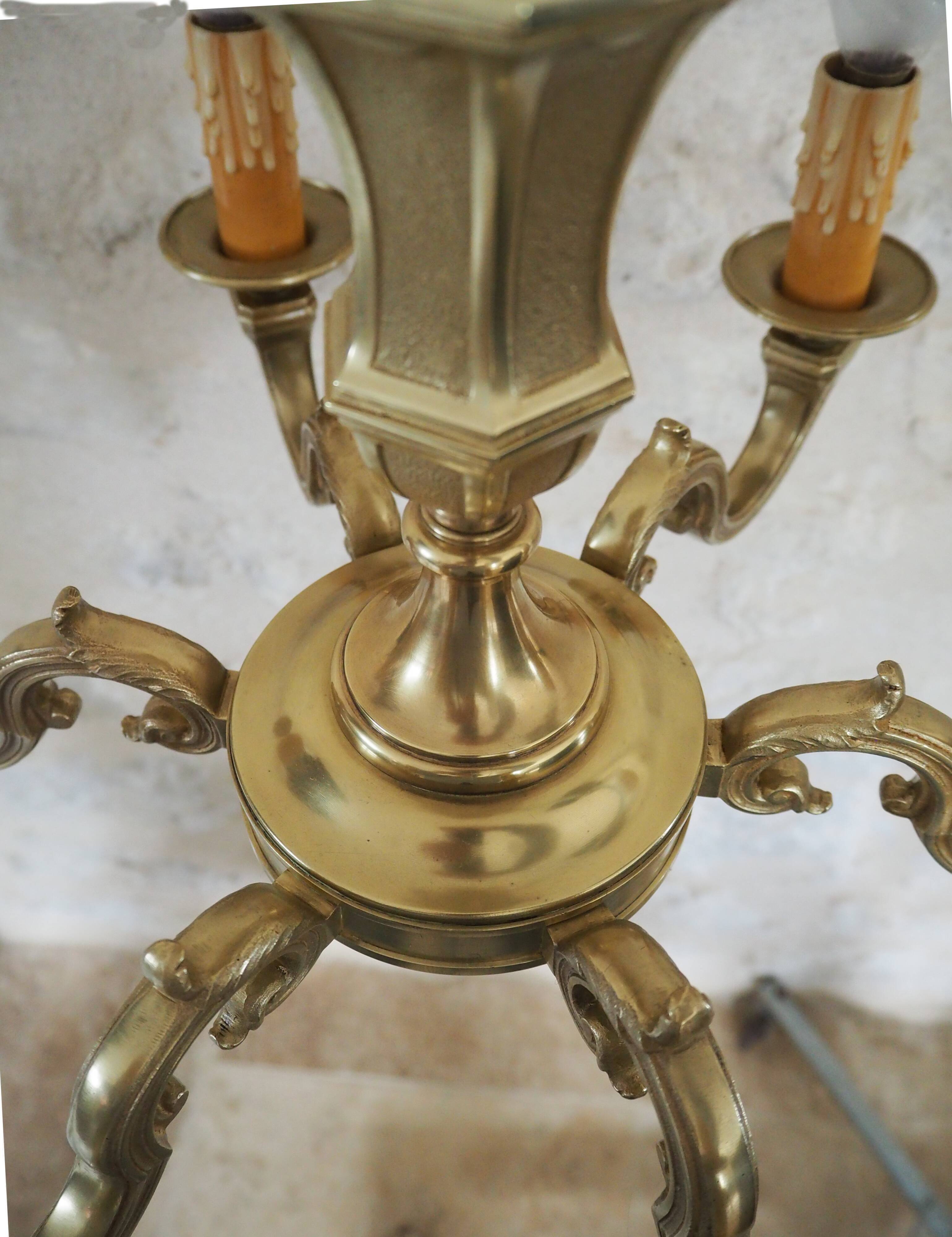 Bronze chandelier in Louis XV style - 6 lights