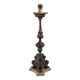 Antique candelabrum converted into a lamp, 18th-19th century.
