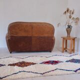 Old leather club sofa