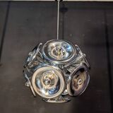 Lustre space age 70 modèle spoutnik chromé