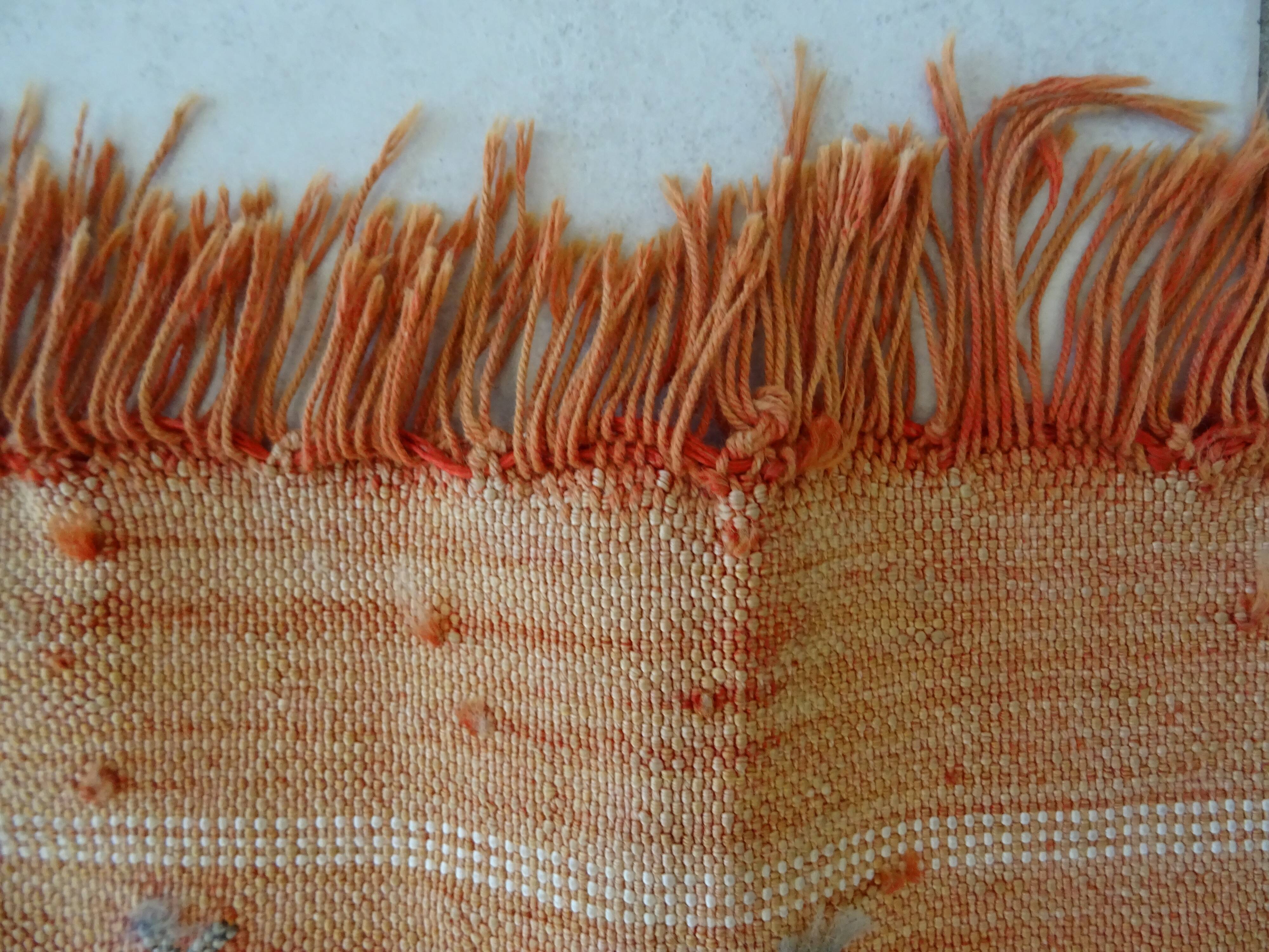 Berber carpet sabra Morocco plant fibers around 1930