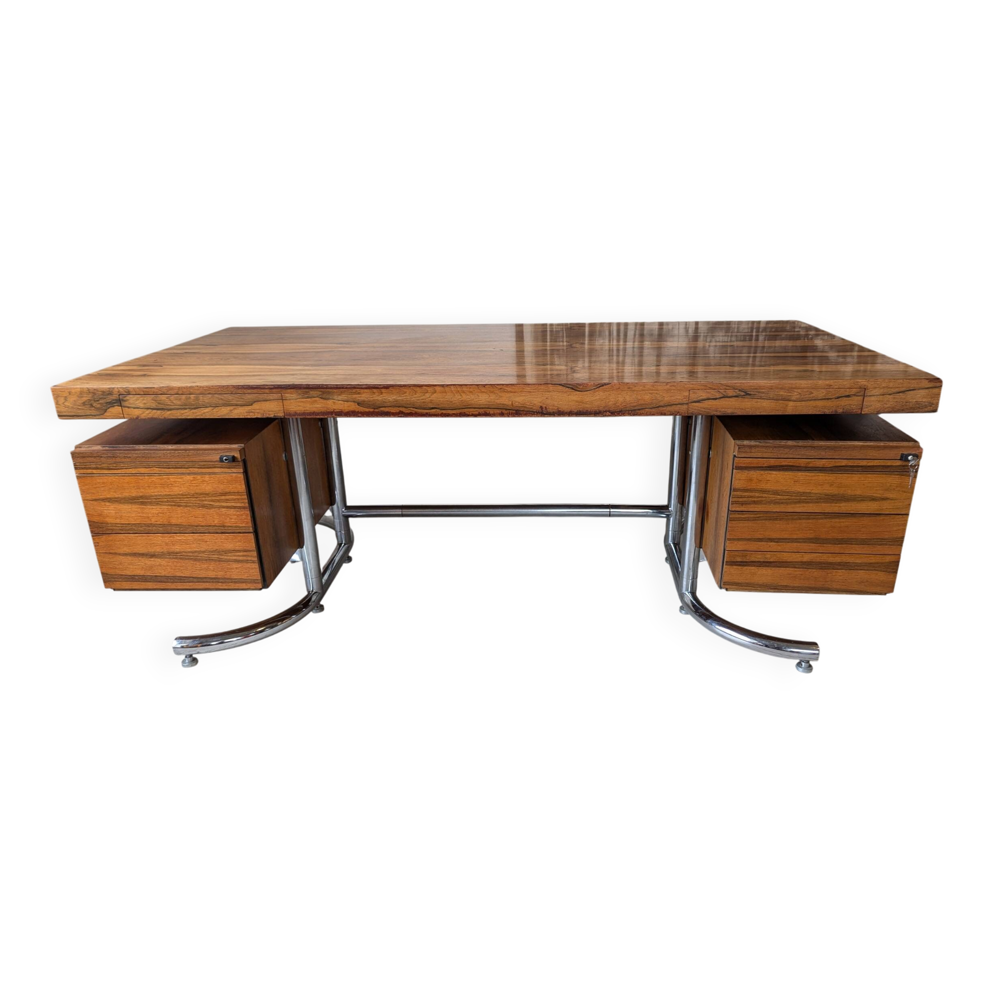 Rio rosewood executive desk, 1970s.