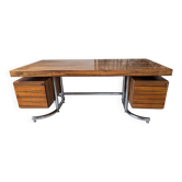 Bureau de direction en palissandre de Rio, années 70