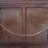 Huile sur toile peinture cadre platre