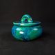 Paul milet (1870-1950) sèvres, turquoise blue bonbonnière, art deco period