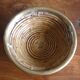 Bauhaus DLG rattan and brass bowl by Italian Gabriella Crespi