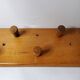 Coat rack with five hooks in natural wood, 50 cm