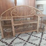 Vintage rattan shelf