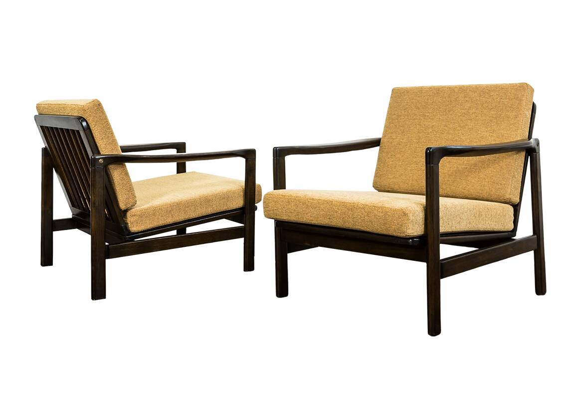 Mid Century Armchairs By Zenon Bączyk, 1960's, Set Of 2