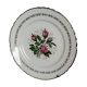6 plates flowers and golden contour, Moulin des Loups