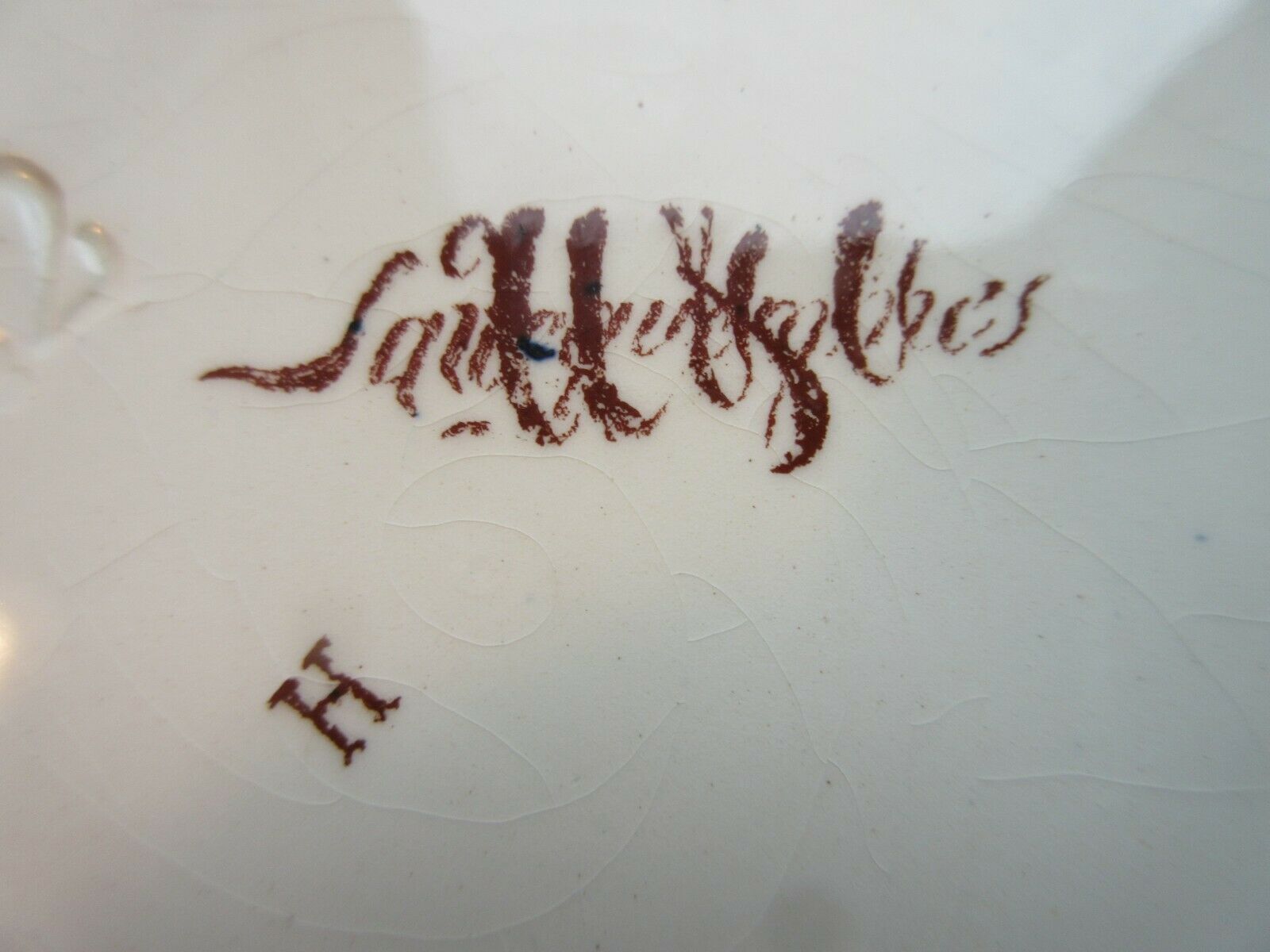 Plate Old Sarreguemines Minister Léon Gambetta 19th