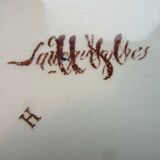 Plate Old Sarreguemines Minister Léon Gambetta 19th