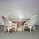 Pensil reed / Split reed table / 3 × chair / dining set