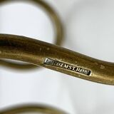 Scandinavian brass candle holder by Lars Holmström, Sweden 1950s