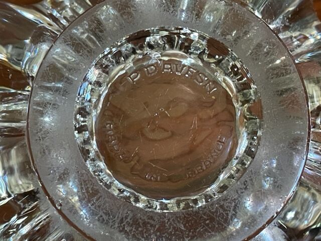 Crystal ashtray pierre d'avesn, 1950