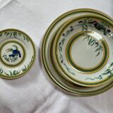 Limoges porcelain service from Hermès, Toucans collection, 1986