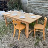 Rustic wooden farmhouse table