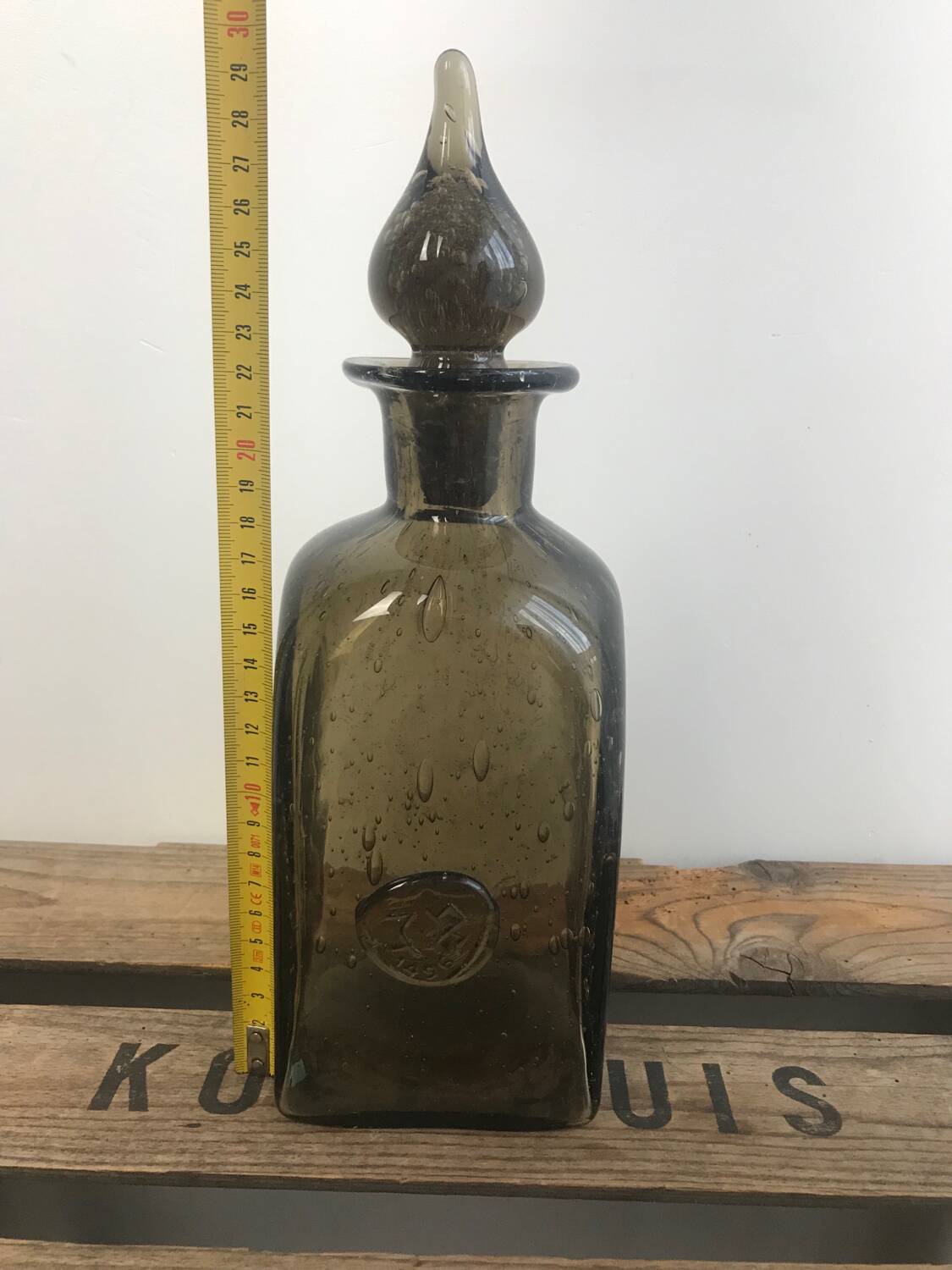 Old carafe from the 60s/70s in bubbled glass