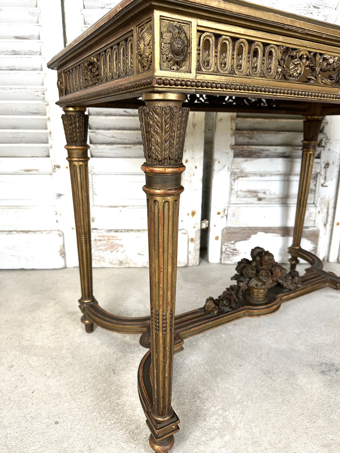 Golden Louis XVI style table