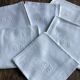 6 napkins, cotton damask, monogram