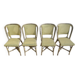 4 vintage bistrot de Paris rattan chairs