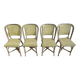 4 vintage bistrot de Paris rattan chairs