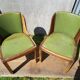 Pair old chairs wood