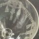 8 guilloché footed glasses – Art Nouveau