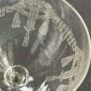 8 guilloché footed glasses – Art Nouveau
