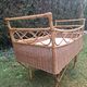 Vintage rattan baby cot