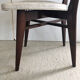 Chaise bois et skaï blanc vintage