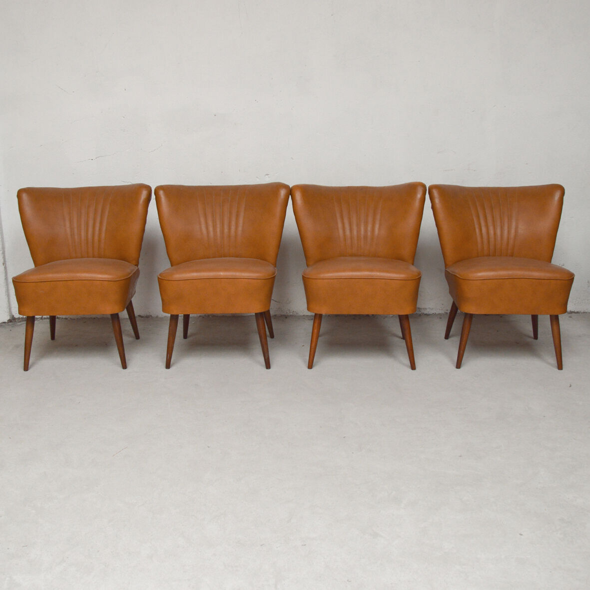 Vintage Tan cocktail armchair years 60