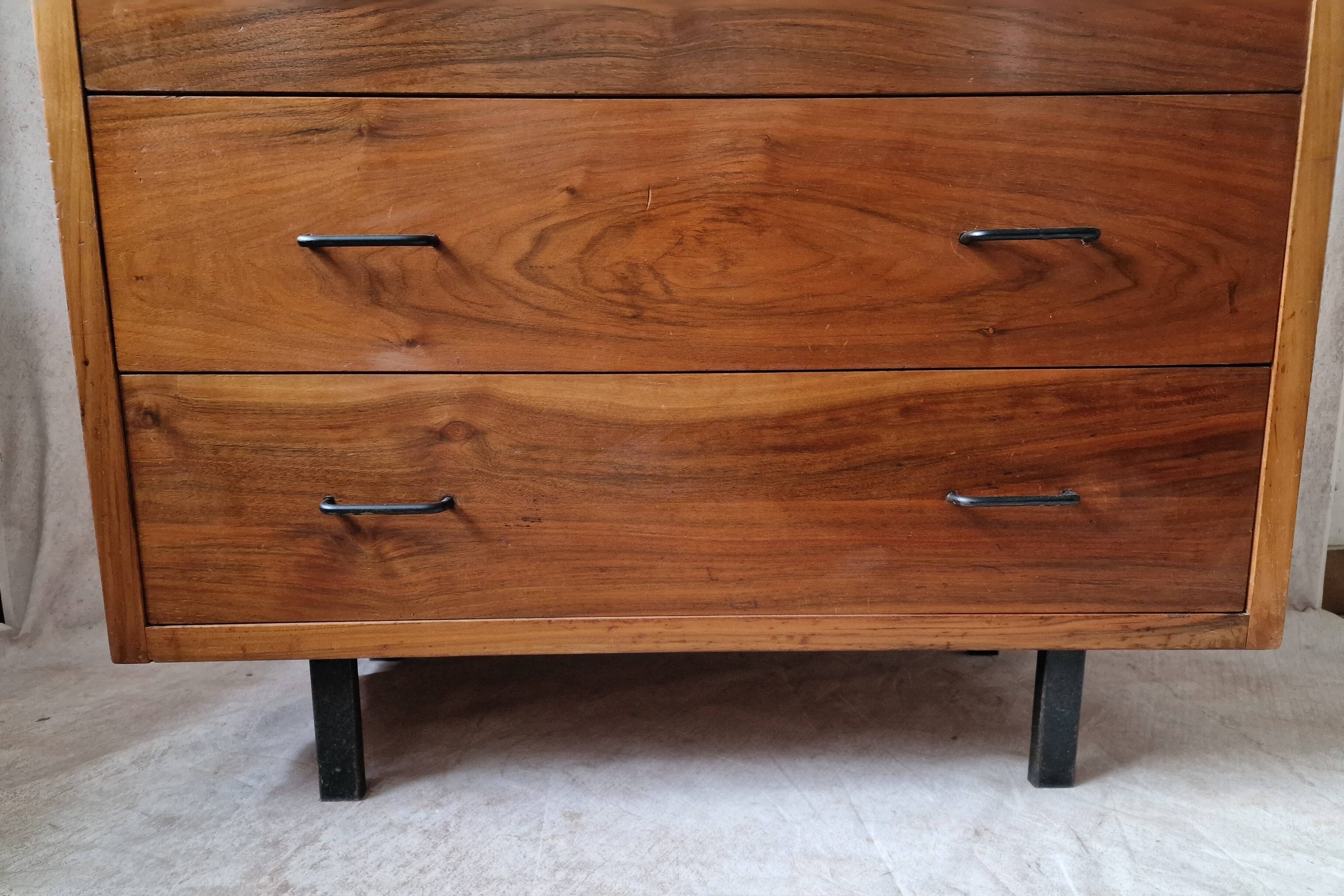 Vintage walnut chest of drawers