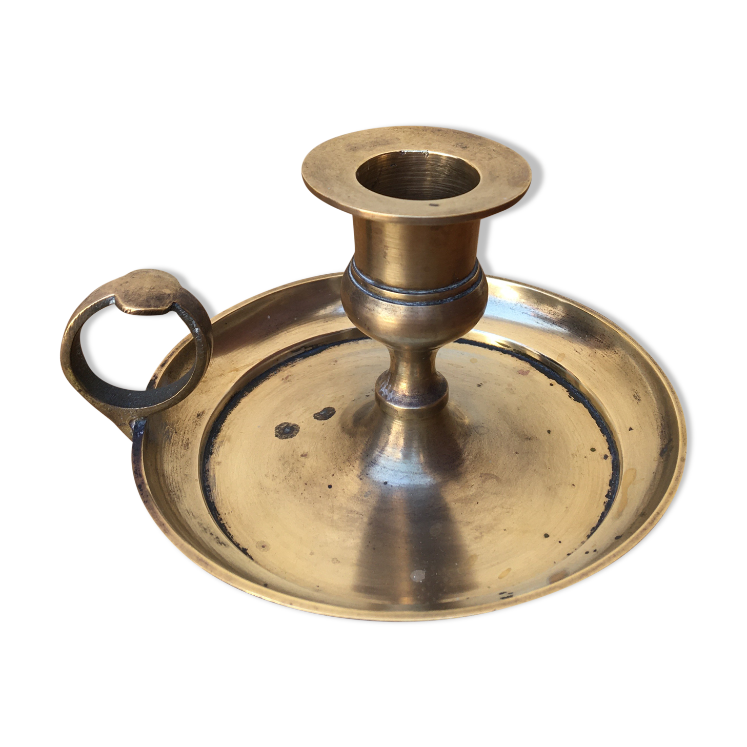 Vintage brass cellar rat candlestick