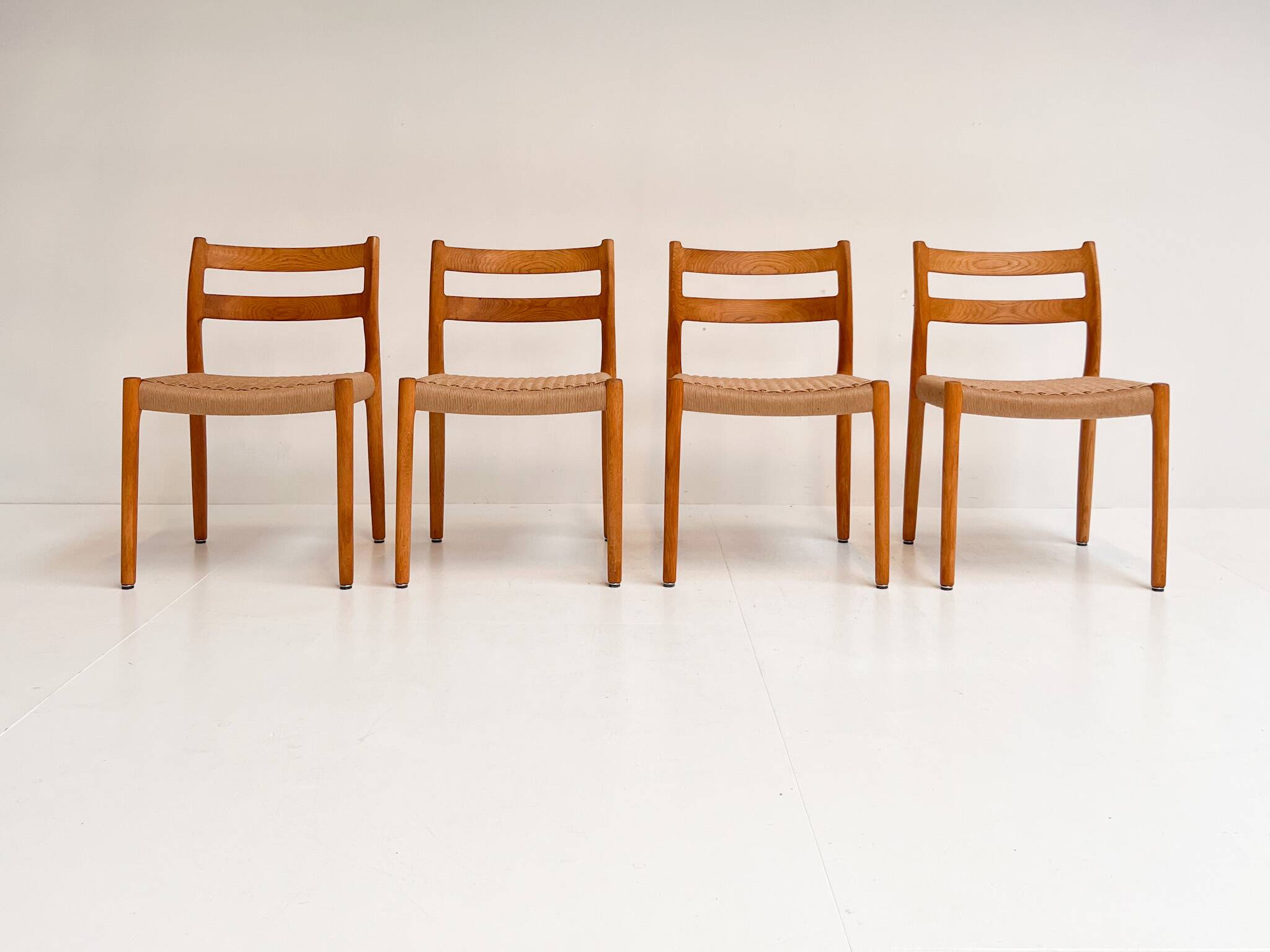 Set of 4 model 84 chairs by Niels Otto Møller, 1960s